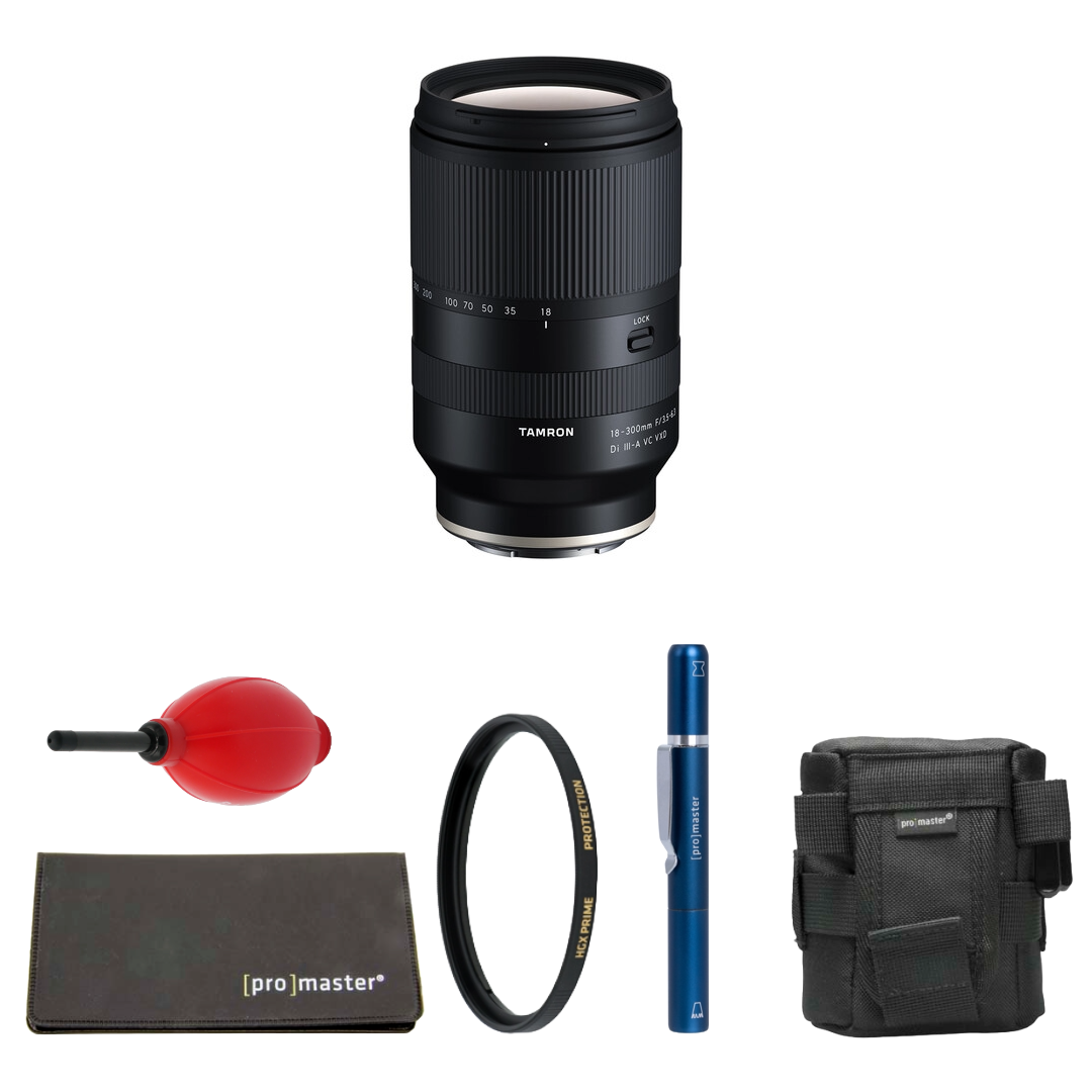 Tamron 18-300mm f/3.5-6.3 Di III-A VC VXD Lens (Canon RF) Package