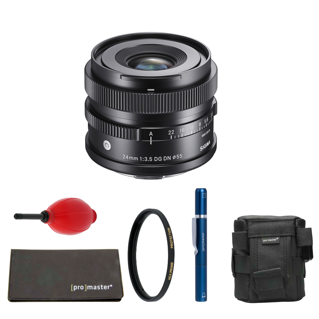 Sigma 24mm f/3.5 DG DN Contemporary Lens (L-Mount) Package