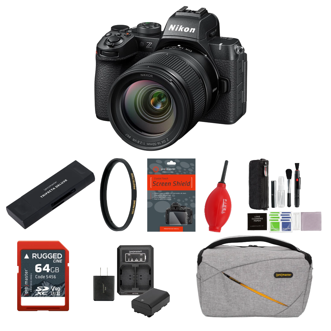 Nikon Z50 II Mirrorless Camera with 16-50mm f/2.8 VR Lens Kit Package