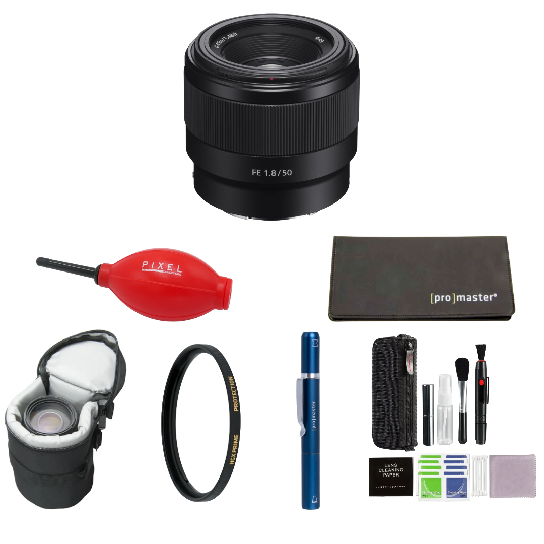 Sony FE 50mm f/1.8 Lens Package