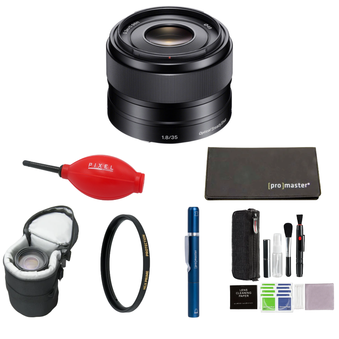 Sony E 35mm f/1.8 OSS Lens (Sony E) Package