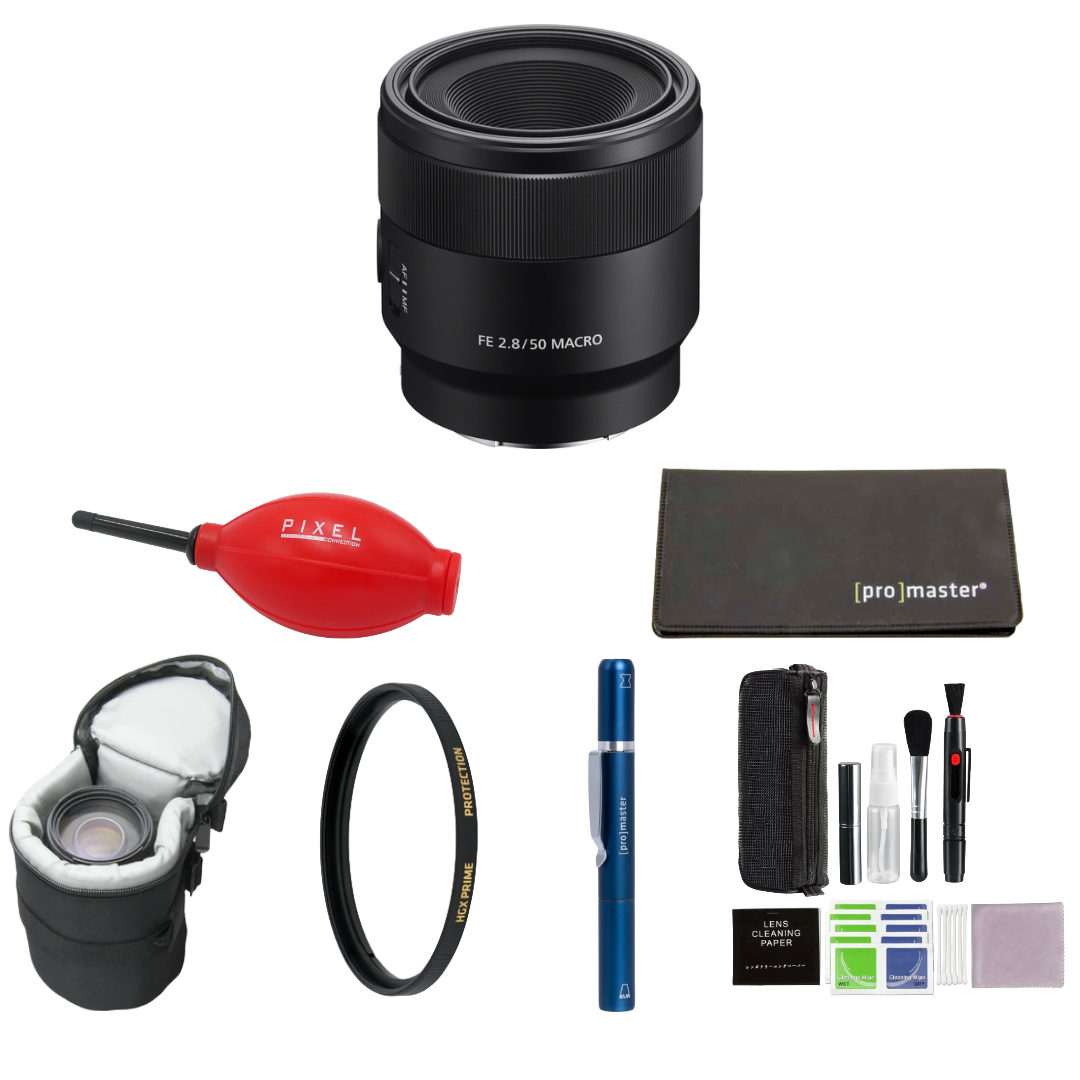 Sony FE 50mm f/2.8 Macro Lens (Sony E) Package
