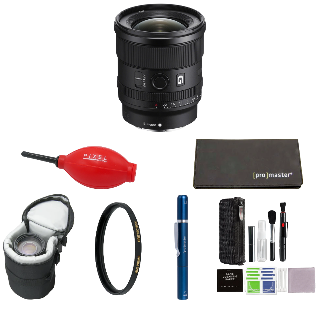 Sony FE 20mm f/1.8 G Lens (Sony E) Package