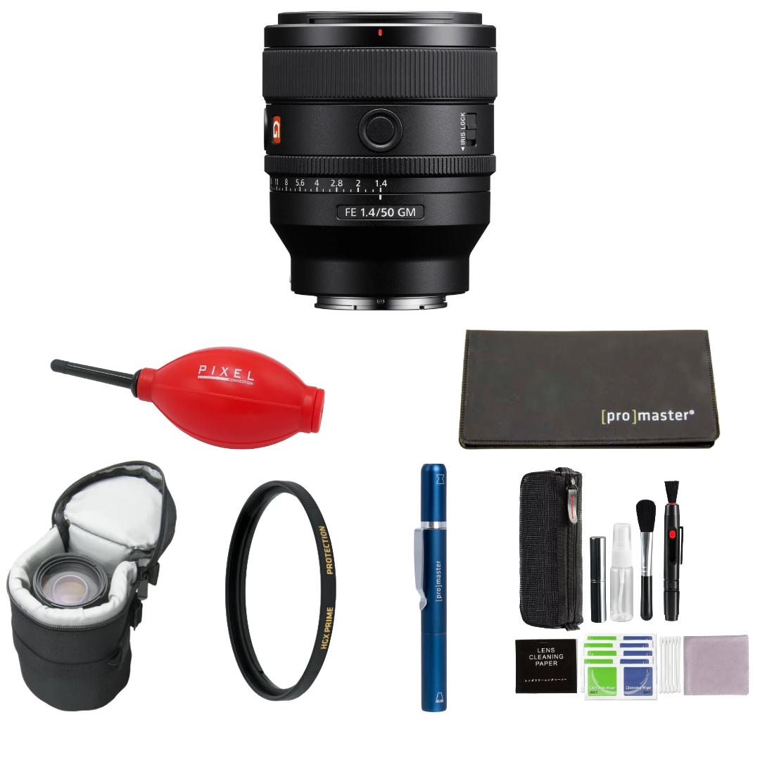 Sony FE 50mm f/1.4 GM Lens (Sony E) Package