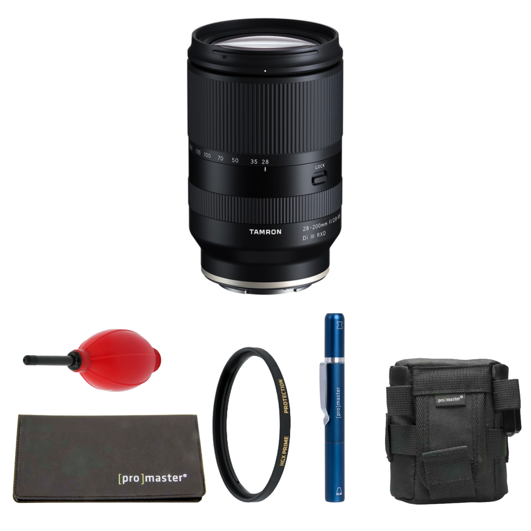 Tamron 28-200mm f/2.8-5.6 Di III RXD Lens for Sony E Package