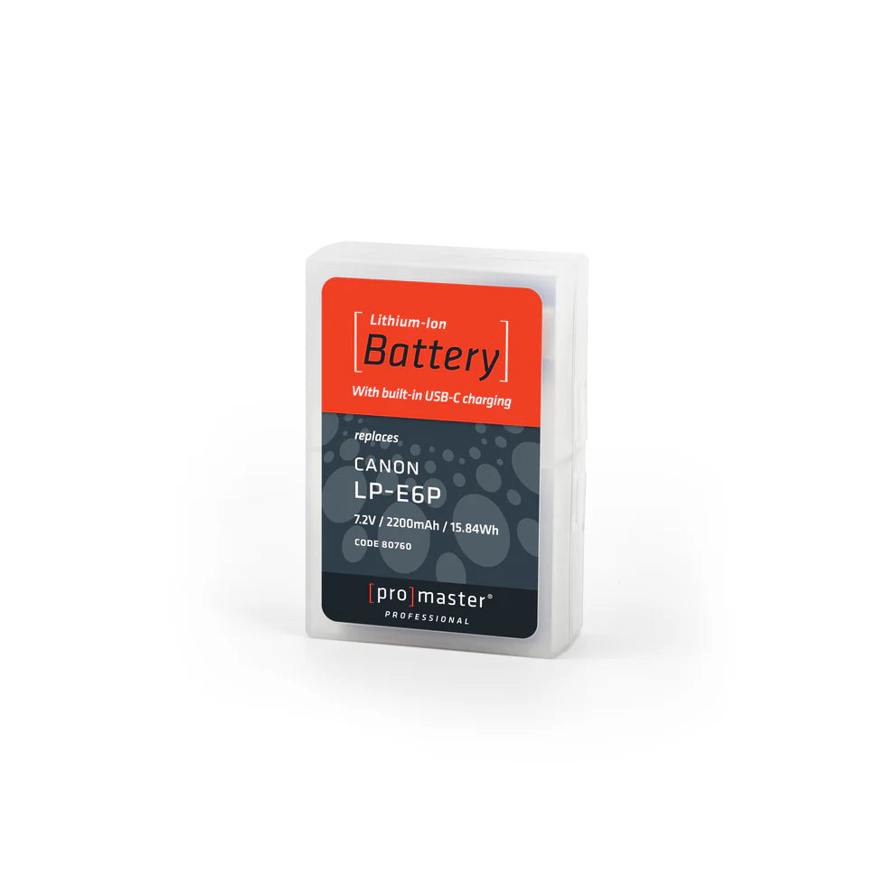 Promaster Li-ion battery for Canon LP-E6P with USB-C Charging