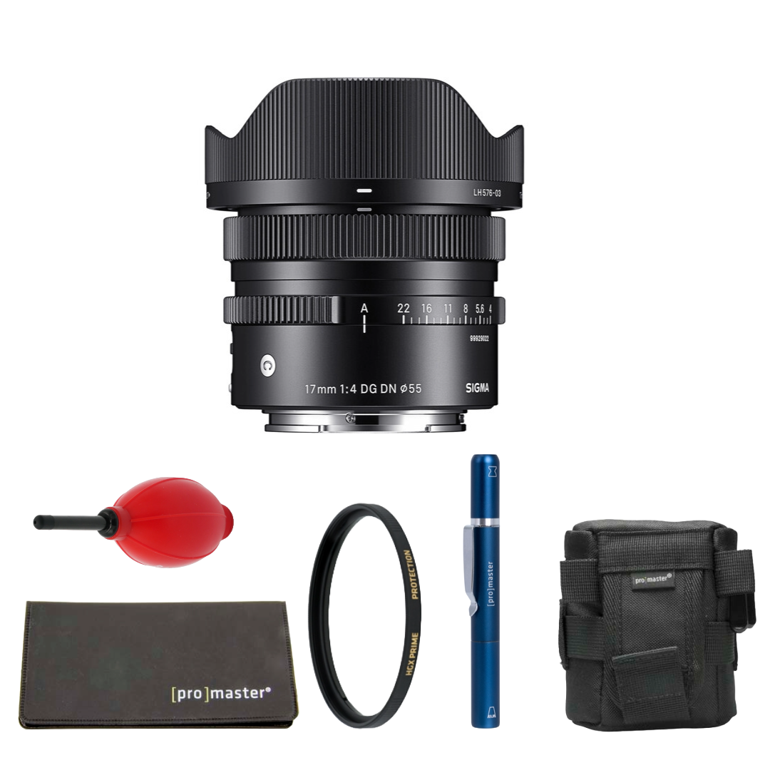 Sigma 17mm f/4 DG DN Contemporary Lens (L-Mount) Package