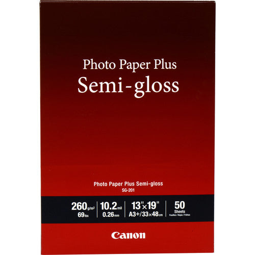 Canon SG-201 Photo Paper Plus Semi-Gloss (13 x 19", 50 Sheets)
