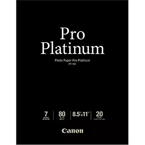 Canon Pro Platinum Photo Paper (8.5 x 11", 20 Sheets)
