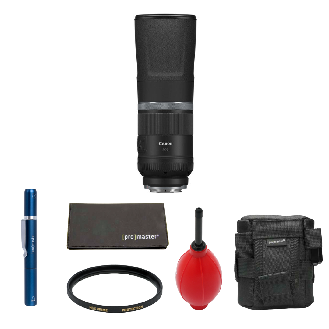 Canon RF 800mm f/11 IS STM Lens (Canon RF) Package