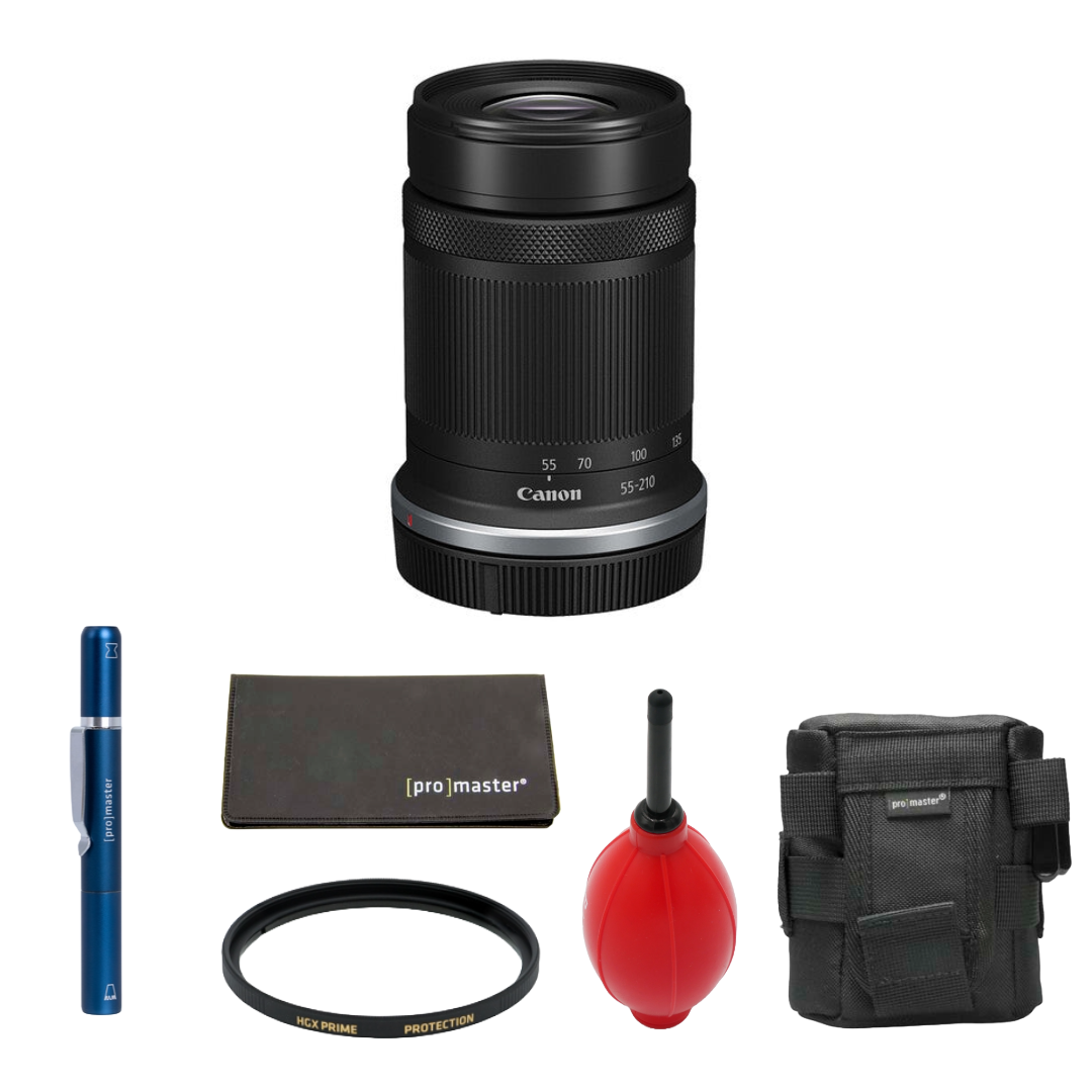Canon RF-S 55-210mm f/5-7.1 IS STM Lens (Canon RF) Package