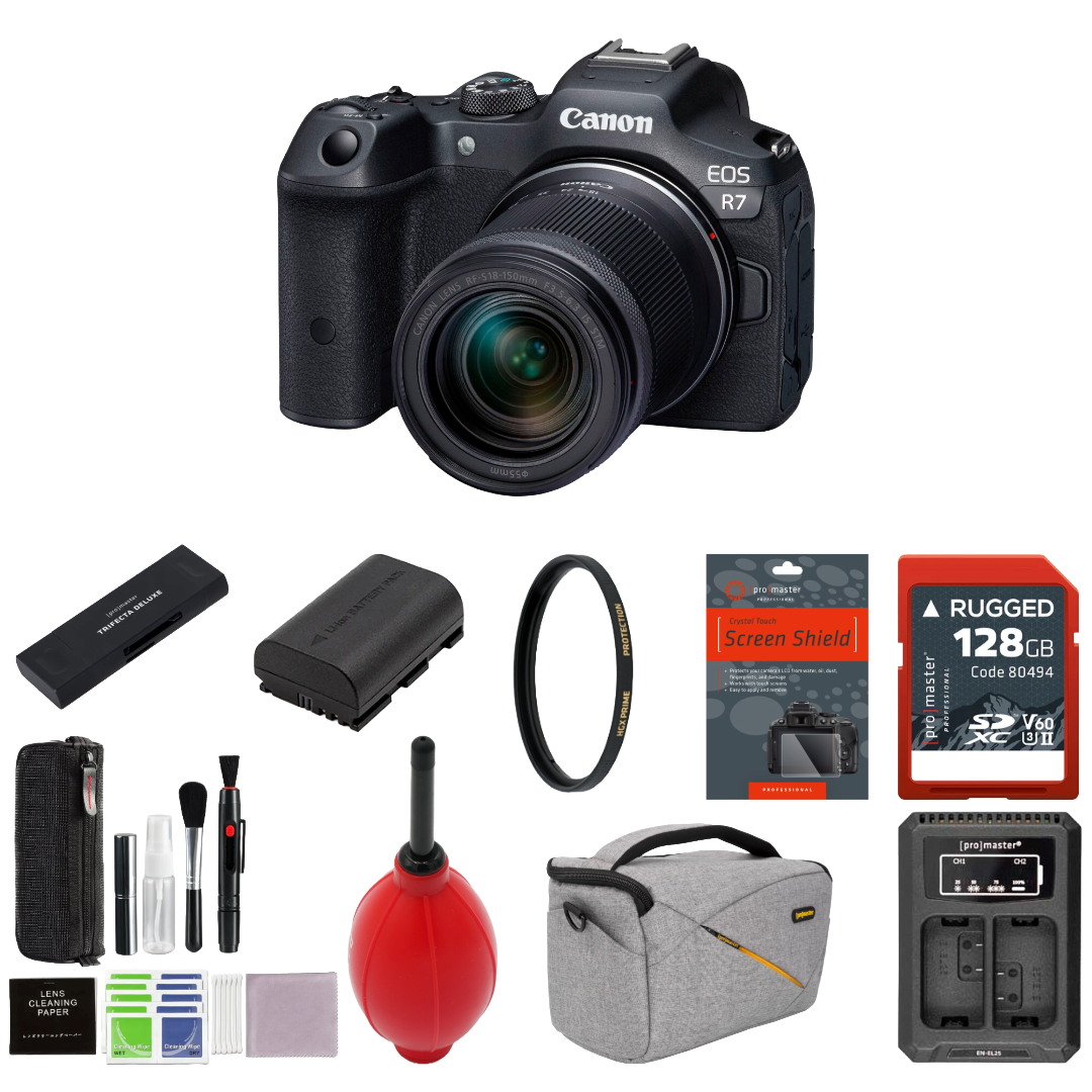 Canon EOS R7 Mirrorless Camera with RF-S 18-150mm Lens Package