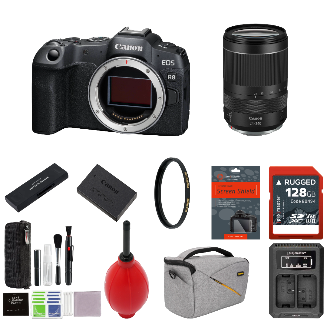 Canon EOS R8 Mirrorless Camera  with RF 24-240mm Lens Package