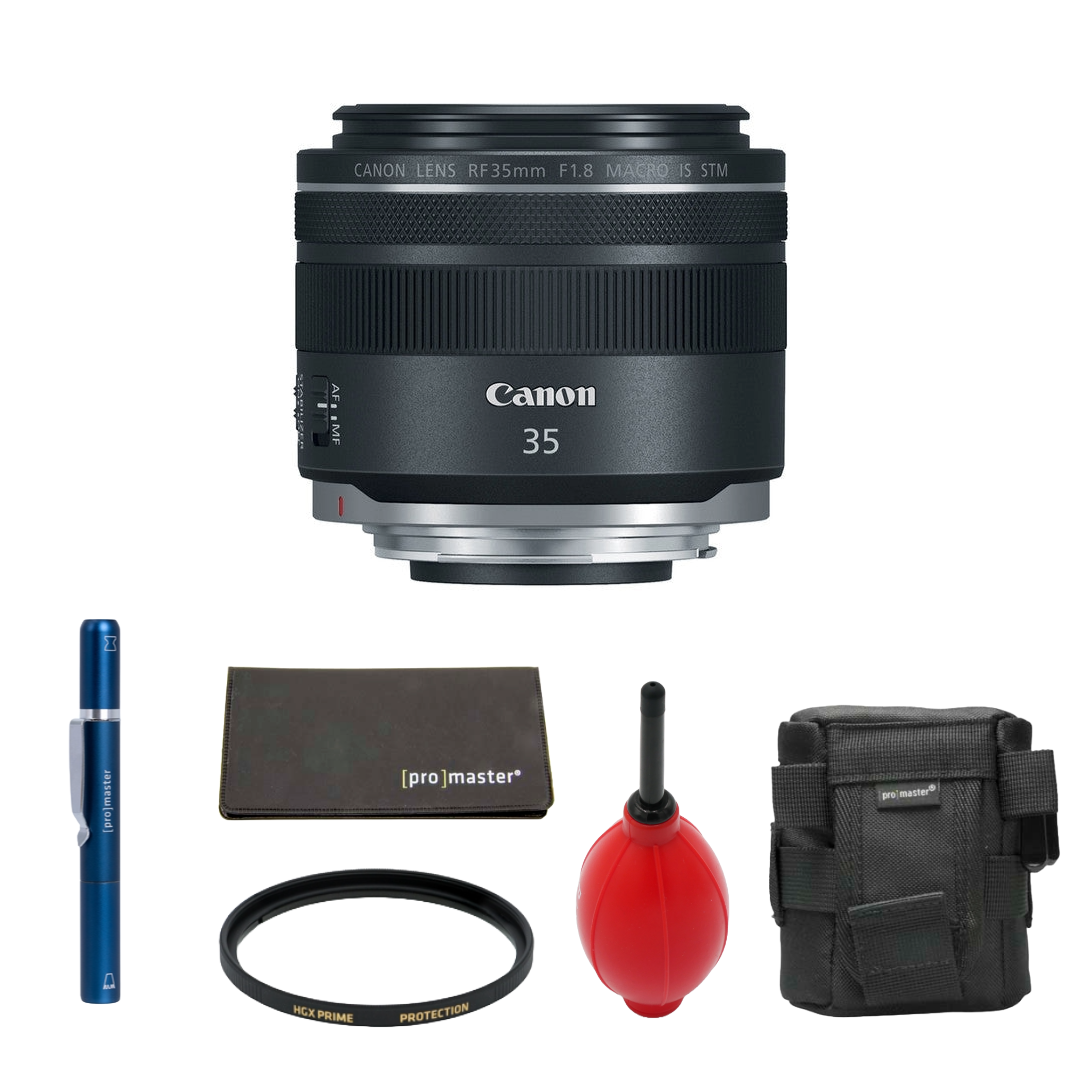 Canon RF 35mm f/1.8 Macro IS STM Lens (Canon RF) Package