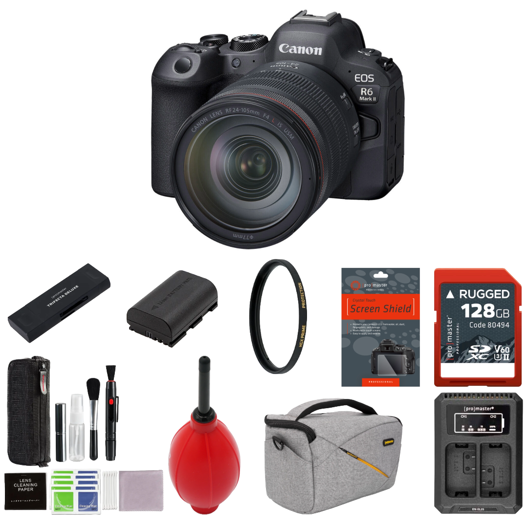 Canon EOS R6 Mark II Mirrorless Camera with 24-105mm f/4 Lens Package