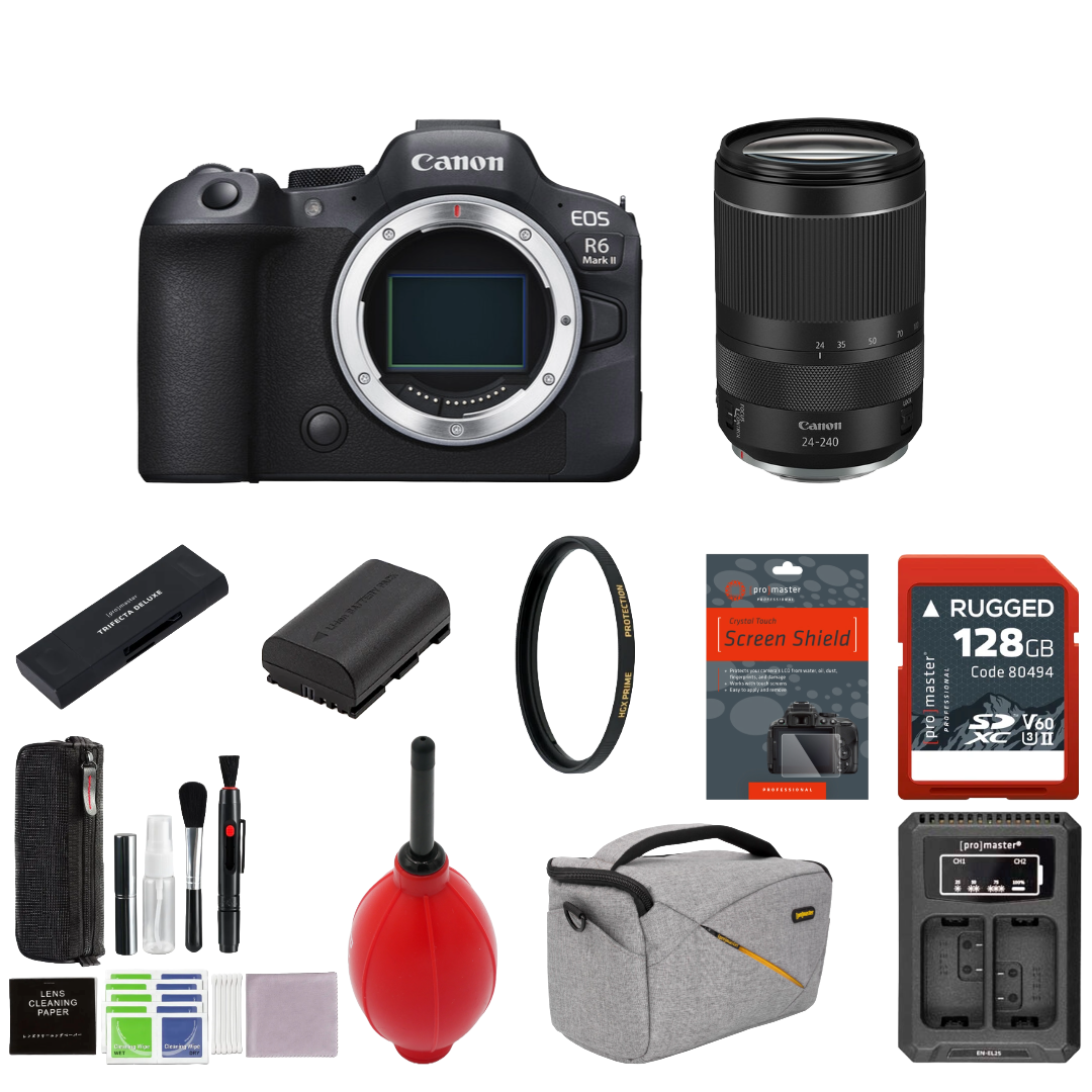 Canon EOS R6 Mark II Mirrorless Camera with RF 24-240mm Lens Package