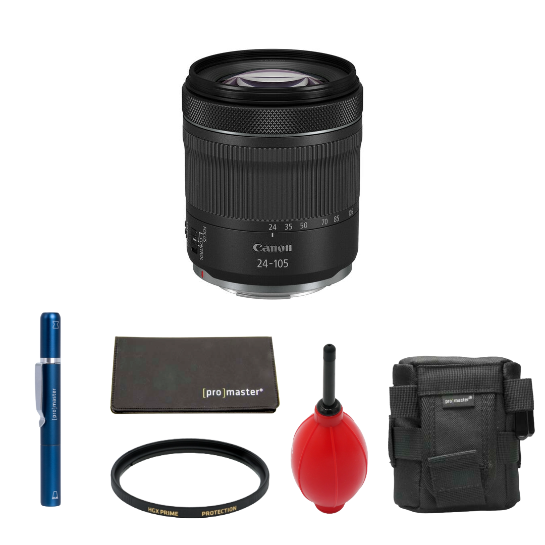 Canon RF 24-105mm f/4-7.1 IS STM Lens (Canon RF) Package