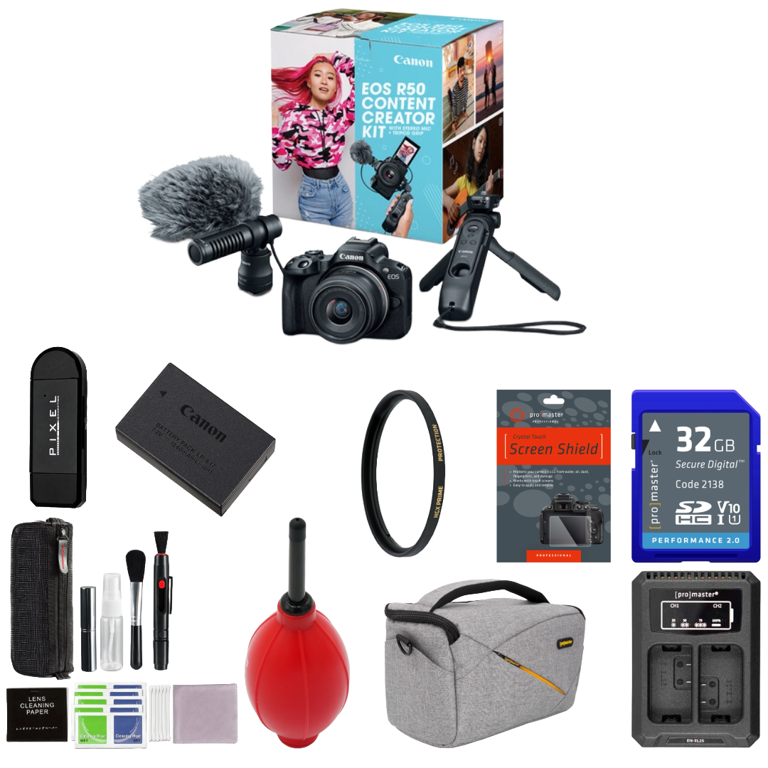 Canon EOS R50 Content Creator Kit Package