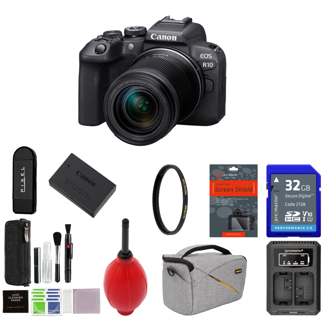 Canon EOS R10 Mirrorless Camera with 18-150mm Lens Package