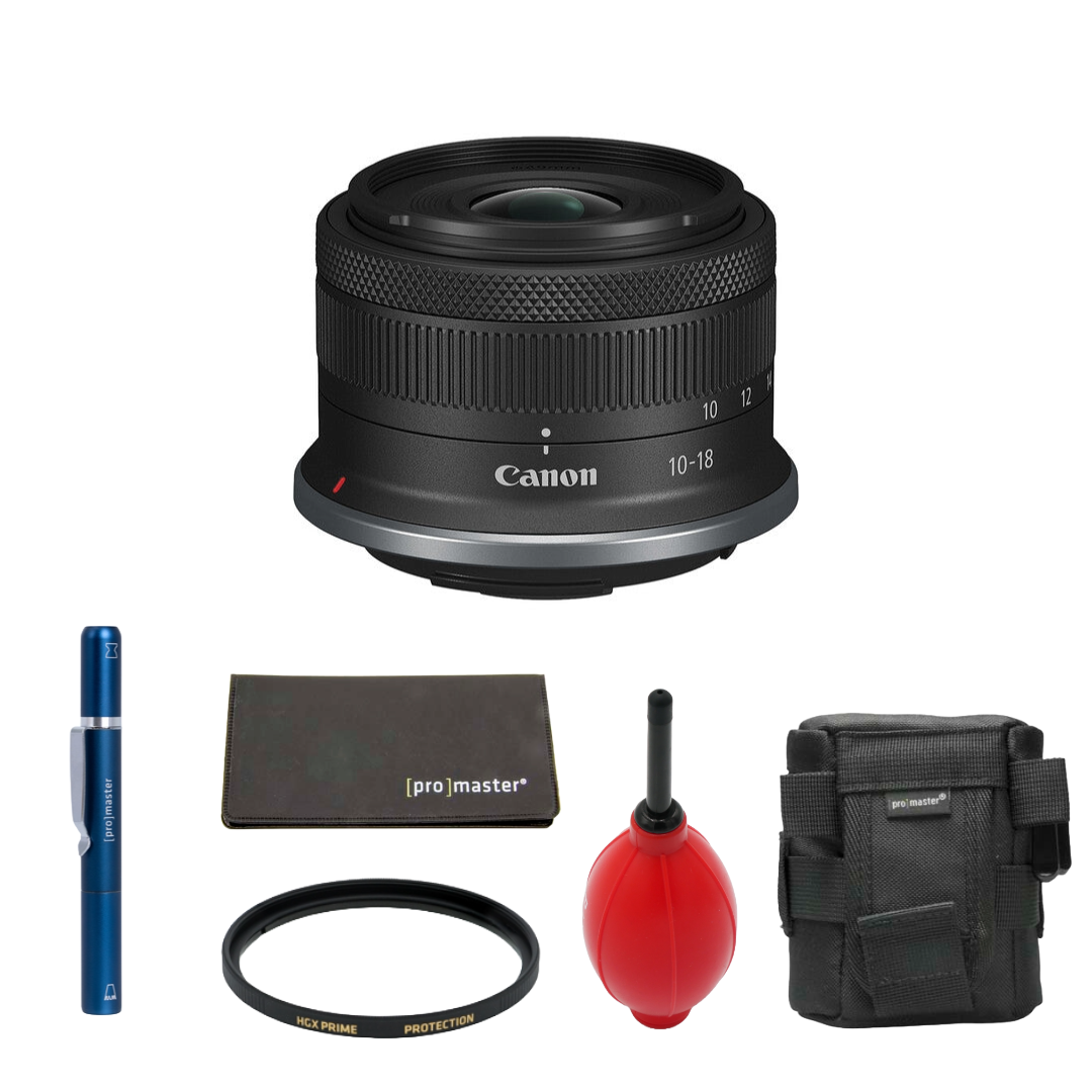 Canon RF-S 10-18mm f/4.5-6.3 IS STM Lens (Canon RF) Package