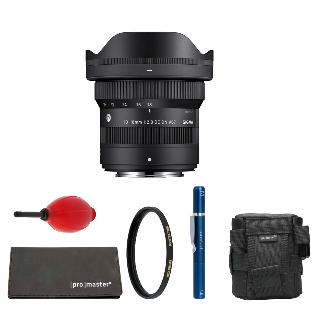 Sigma 10-18mm f/2.8 DC DN Contemporary Lens (Canon-RF) Package
