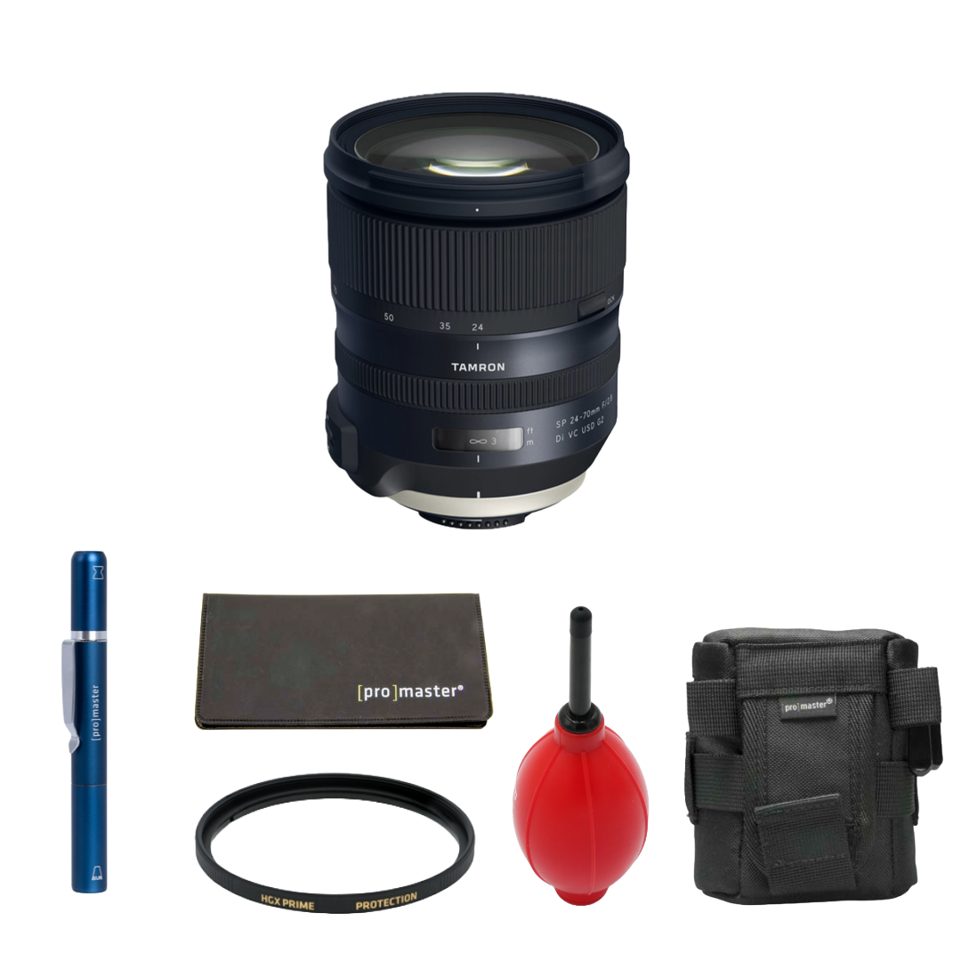 Tamron SP 24-70mm f/2.8 Di VC USD G2 Lens for Canon EF Package