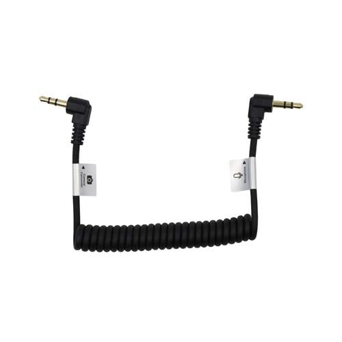 ProMaster Audio Cable 3.5mm TRS - TRS Right Angle - 8 1/2'' Coiled