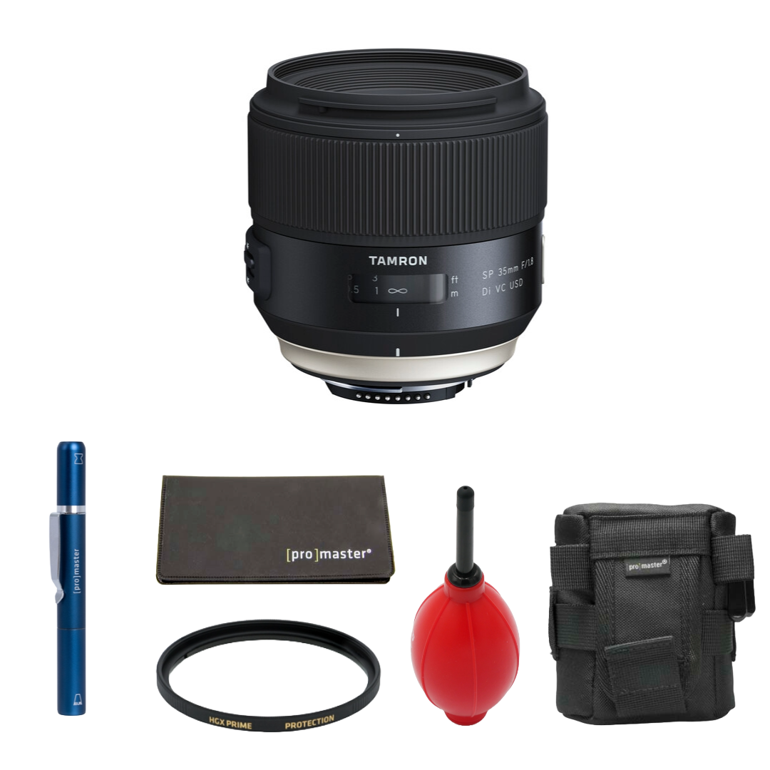 Tamron SP 35mm f/1.8 Di VC USD Lens for Nikon F Package