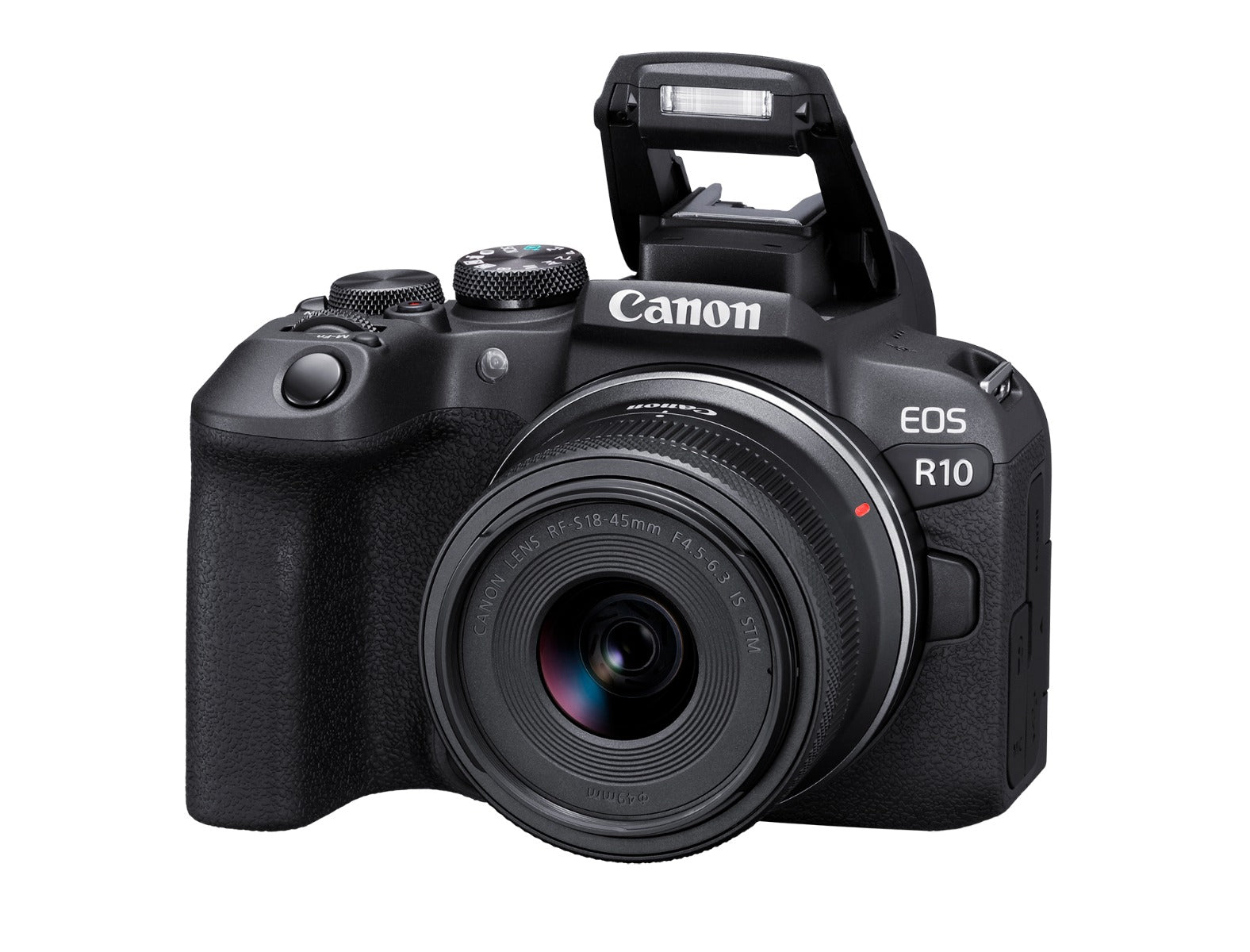 Canon EOS R10 Mirrorless Camera with 18-45mm Lens and RF 75-300mm f/4-5.6 Lens (Canon RF) (Black)