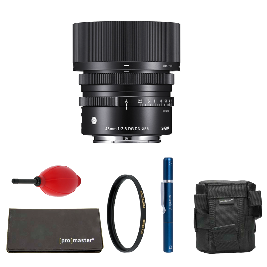 Sigma 45mm f/2.8 DG DN Contemporary Lens (Leica L) Package