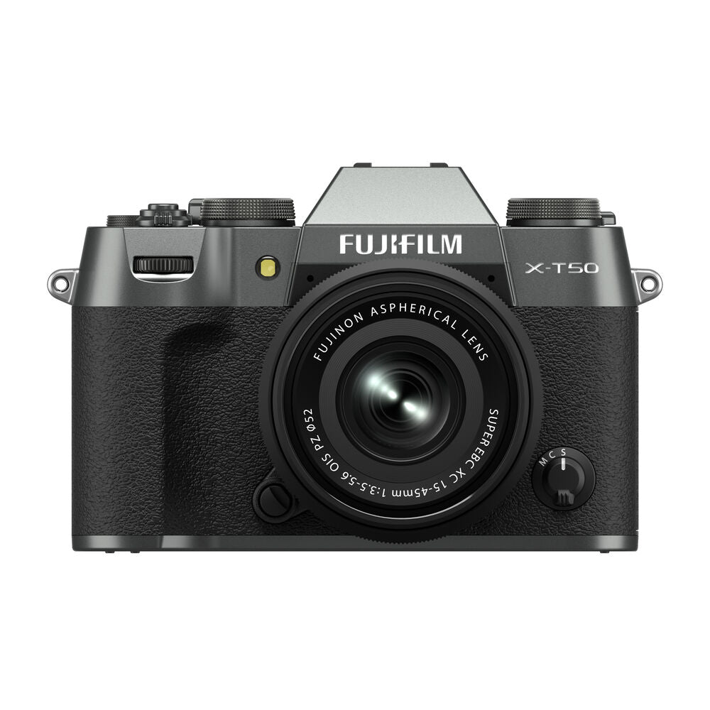FUJIFILM X-T50 Mirrorless Camera with 15-45mm f/3.5-5.6 Lens (Charcoal Silver)