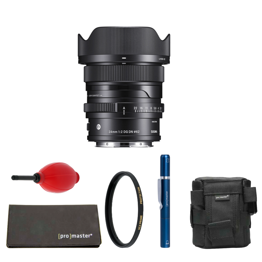 Sigma 24mm f/2 DG DN Contemporary Lens (Sony E) Package