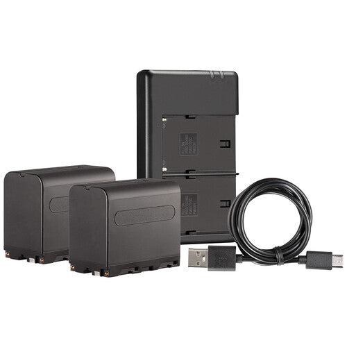 Buy Westcott NP-F970 Dual Battery Pack with Charger (7.4V, 6600mAh)