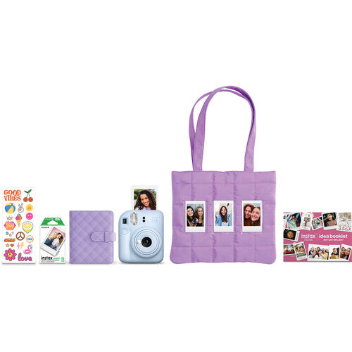 FUJIFILM INSTAX MINI 12 Instant Film Camera Holiday Bundle (Lilac Purple)