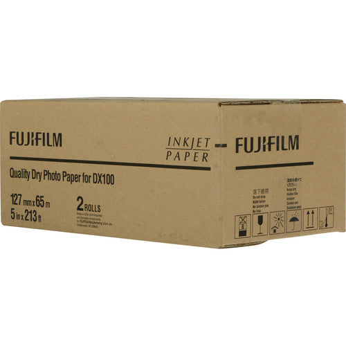 FUJIFILM Quality Dry Photo Paper for Frontier-S DX100 Printer (Lustre, 5" x 213' Roll, 2-Pack)
