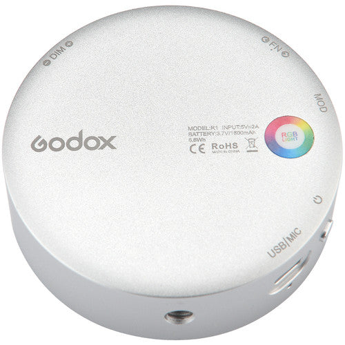 Buy Godox Round Mini RGB LED Magnetic Light R1- Silver