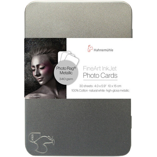 Hahnemuhle Photo Rag Metallic Paper Photo Cards with Rounded Corners (4 x 6", 30 Sheets)