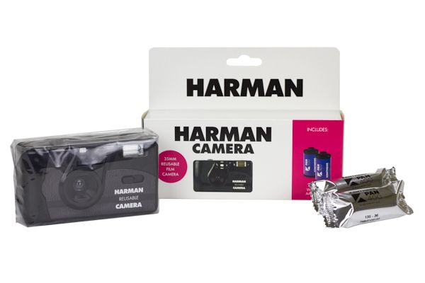Ilford Harman Reusable 35mm Camera with 2 Rolls Kentmere BW ISO 400 Film