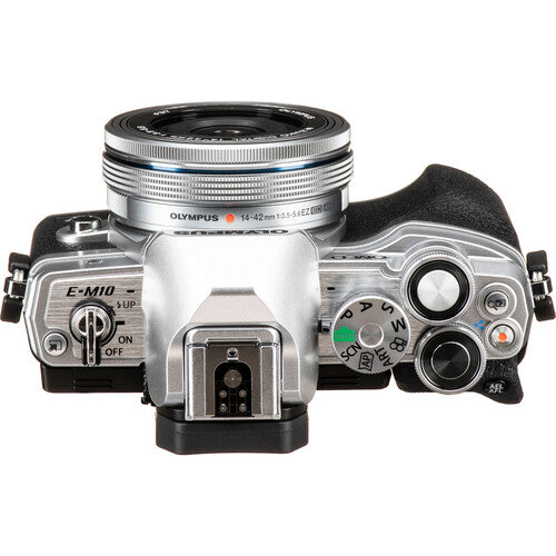 Buy Olympus OM-D E-M10 Mark IV Mirrorless Camera with 14-42mm EZ Lens Silver top