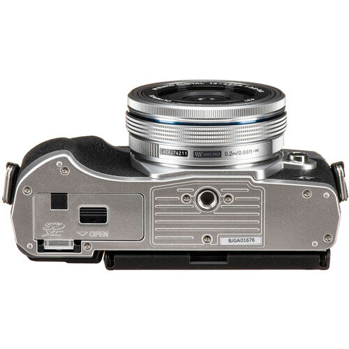 Buy Olympus OM-D E-M10 Mark IV Mirrorless Camera with 14-42mm EZ Lens Silver bottom
