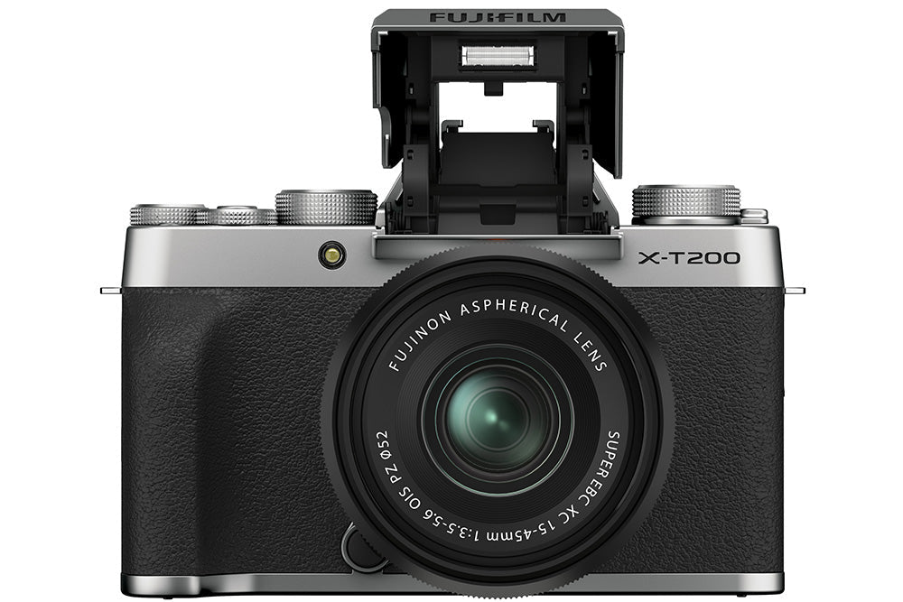 FUJIFILM X-T200 Mirrorless Digital Camera with XC15-45mm lens Kit ,Silver