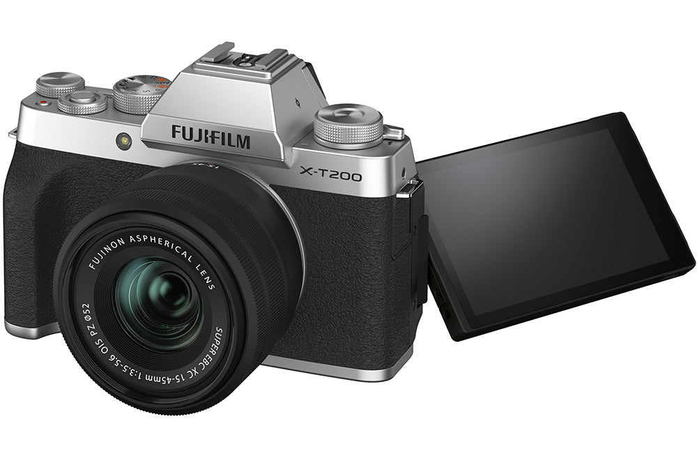 FUJIFILM X-T200 Mirrorless Digital Camera with XC15-45mm lens Kit ,Silver