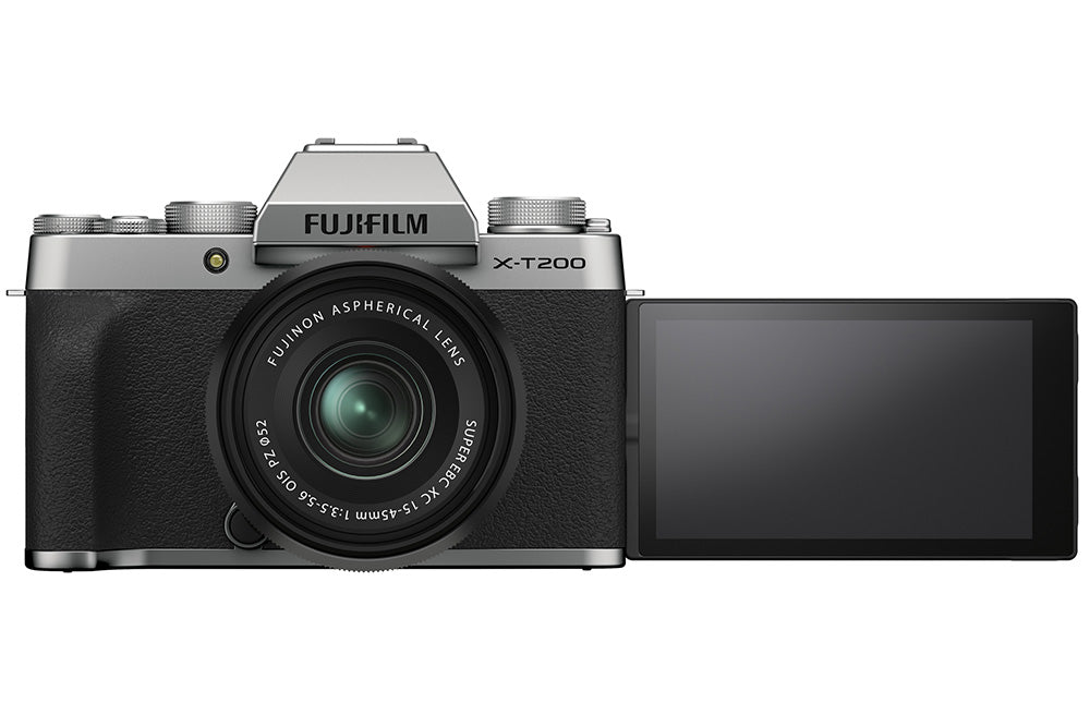 FUJIFILM X-T200 Mirrorless Digital Camera with XC15-45mm lens Kit ,Silver