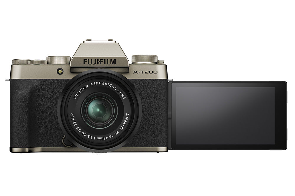 FUJIFILM X-T200 Mirrorless Digital Camera with XC15-45mm lens Kit ,Gold