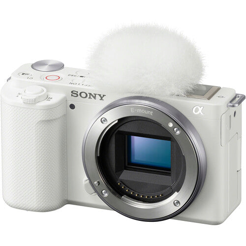 Sony ZV-E10 Mirrorless Camera with 16-50mm Lens (White) Package