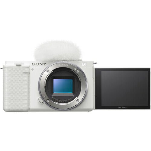 Sony ZV-E10 Mirrorless Camera with 16-50mm Lens (White) Package