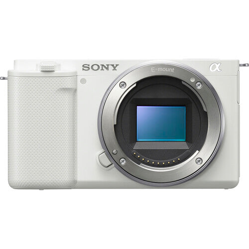Sony ZV-E10 Mirrorless Camera with 16-50mm Lens (White) Package