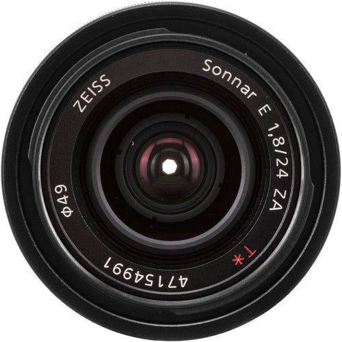 Sony Sonnar T* E 24mm f/1.8 ZA Lens (Sony E) Package